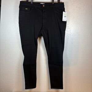 NWT SZ 18W Nine West Black Cigarette Mid-Rise Skinny Stretch $69 JEANS PANTS